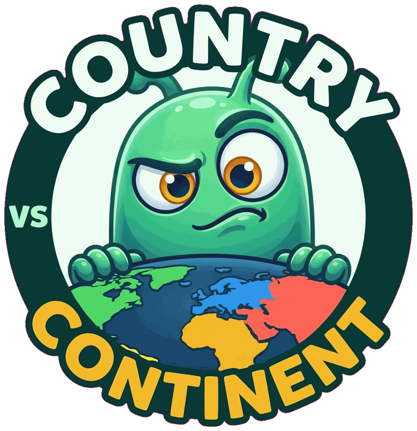 Country vs Continent logo
