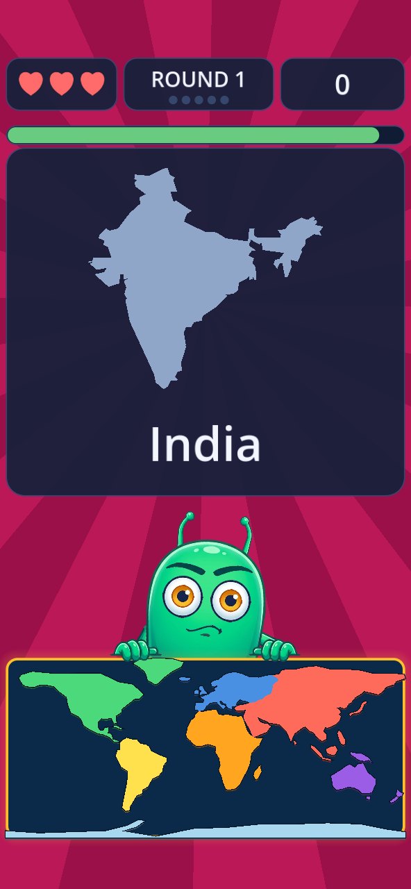 Country vs Continent — Brazil's name and silhouette above the world map