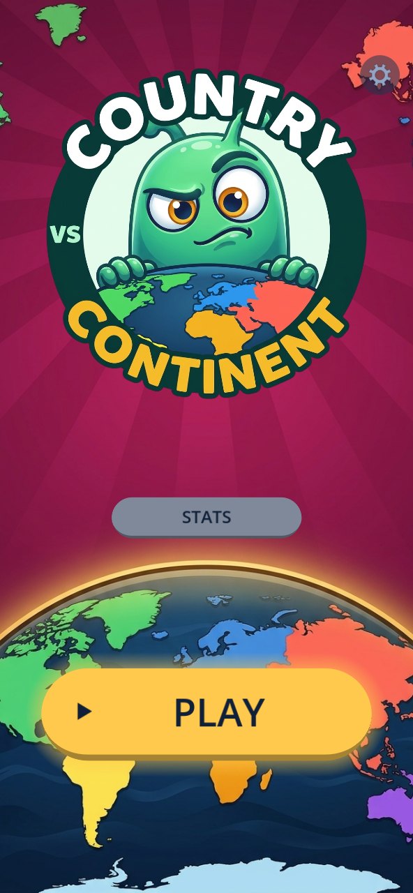 Country vs Continent title screen