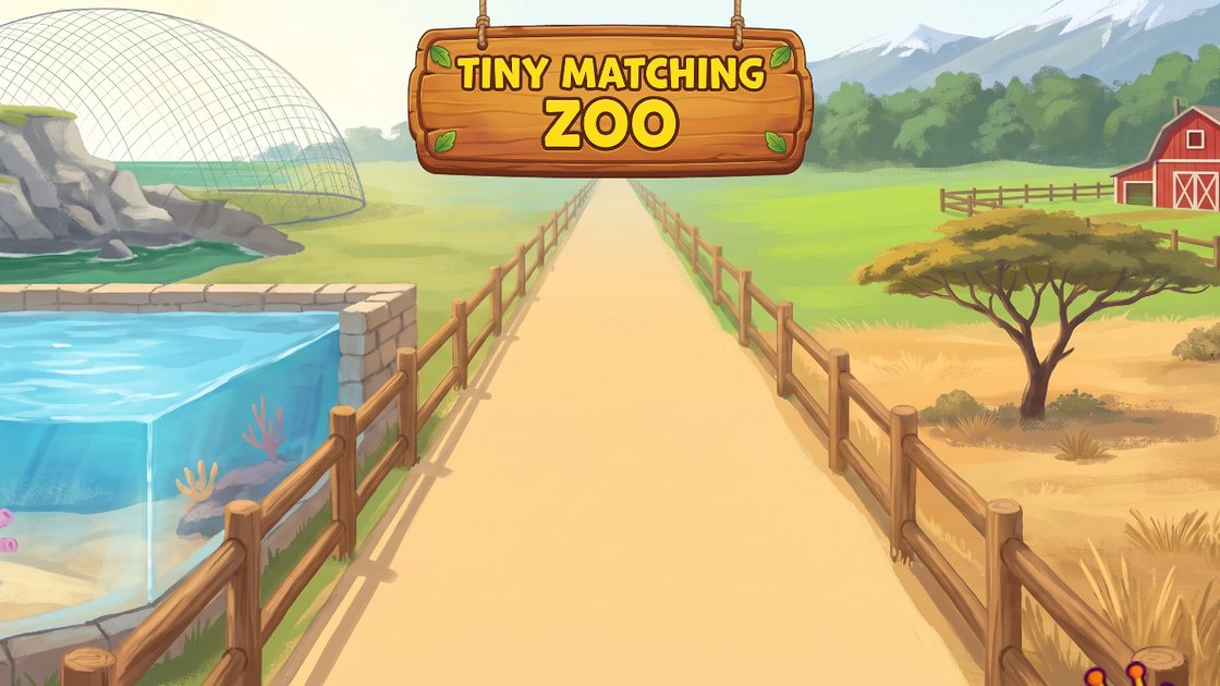 Tiny Matching Zoo title screen — the path into the zoo